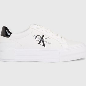 Resim Calvin Klein Kadın Marka Logolu Günlük Kullanıma Uygun Beyaz Sneaker YW0YW01294 01W 