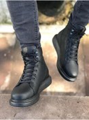 Resim KnackUP Yüksek Taban Ayakkabı B-080 Siyah (Siyah Taban) UP 