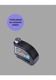 Resim Suya Dayanıklı 110db Alarmlı Çelik Disk Kilidi 