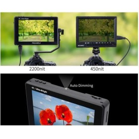 Resim Feelworld Lut7 7 Inç 3D Lut Ultra Parlak 2200NIT Dokunmatik Ekran Kamera Alan Monitörü 