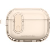 Resim Airpods Pro 2 Kılıf Amazingthing Magnetik Kilit Tasarımlı Minimal Serisi Kılıf Desert Titanyum 