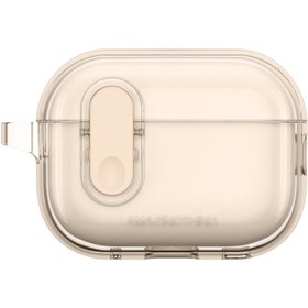 Resim Airpods Pro 2 Kılıf Amazingthing Magnetik Kilit Tasarımlı Minimal Serisi Kılıf Desert Titanyum 
