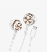 Resim Linktech Ekstra Bass Kablolu Kulaklık , Linktech H75 Gold Type-c Mikrofonlu Metal Kablolu Kulaklık , Universal 