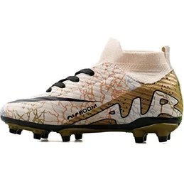 Resim Laliga Çocuk Çim Zemin Kramponu Fkrp-Bej-Sıyah-Desenlı Renkli 