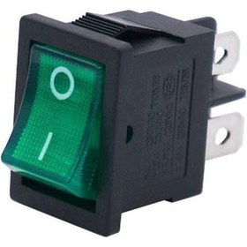 Resim Rl3-4 On-Off Yeşil Işıklı Anahtar 4-Pin Kcd1 