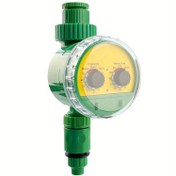 Resim Plastik Çift Dial Programlanabilir Bahçe Sulama Zamanlayıcısı, 3/4" Boru Bağlantısı, Euro Standardı İpliği ile, Otomatik Sulama Sistemi, Ev ve Bahçe için, Pille Çalışır (Piller Dahil Değildir) 