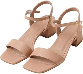 Resim Kadın Şık Topuklu Sandalet 5 cm - Ultra Rahat Günlük & Abiye Ayakkabı, Modern Yazlık Bilekten Bantlı Açık Burun Sandalet 