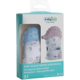 Resim Babyjem Diş Kaşıyıcı Eldiven Kirpi Mavi - Mavi / 3+ Ay 