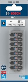 Resim Bosch Professional Accessories aksesuar 2608522324 8 parça Tornavida Seti Yıldız (Impact Control, 8 x PH2 Uç Uzunluğu: 25 mm, Pick and Click) 