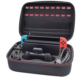 Resim Padalink Nintendo Switch İçin Sert Kılıflı Seyahat Çantası, Oyun Kartı Yuvaları Ve Aksesuar Depolama Bölümleriyle Koruyucu Taşıma Çantası 