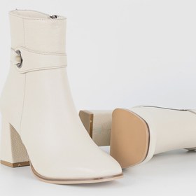 Resim TUNAELLİ Kadın Bej Hakiki Deri 35-41 Numara Bot & Bootie 