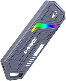 Resim RaXius DK03 USB-A/Type-C Kablolu RGB 22x80 M.2 NVMe Taşınabilir Harici SSD (Boş Kutu) 