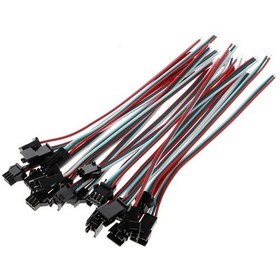 Resim 50 Adet 3 Pin Jst 3p Kablolu Konnektör Erkek Dişi Takım 14cm 