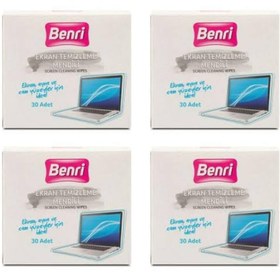 Resim Benri Cam Ekran Temizleme Mendili 30 Adet X 4 Paket 