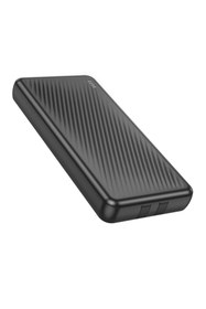 Resim Borofone BJ57 10000 mAh Dahili Çift Kablolu (Type-C/Lightning) 22.5W PD/QC Hızlı Şarj Powerbank Siyah 