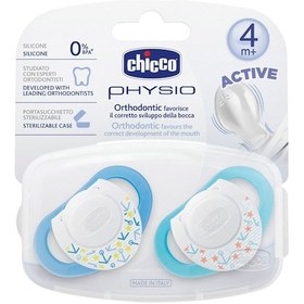 Resim Chicco Physio Silikon Emzik 4M+ 2'li Mavi 