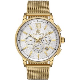 Resim Bigotti Erkek Kol Saati Esbg.b.10352.4 Hasır Kordon 44 Mm Kasa Çapı Altın 