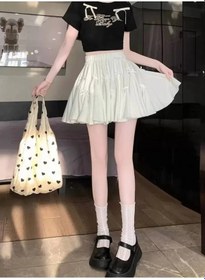 Resim Moonshine . Jiraikei Kadın Pileli Etek Boho Şortlu 436050183 Beyaz 