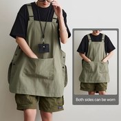 Resim Unisex Çift Taraflı Önlük, Japon Tarzı Ayarlanabilir Ön ve Arka Cebi, Tek Renk, Polyester 100%, Örgü Kumaş, Kroşe Astar, 110gsm, Kuaförler, Kahve Dükkanları, BBQ, Restoranlar, Noel Hediyesi için İdeal 