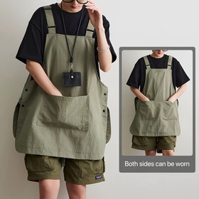 Resim Unisex Çift Taraflı Önlük, Japon Tarzı Ayarlanabilir Ön ve Arka Cebi, Tek Renk, Polyester 100%, Örgü Kumaş, Kroşe Astar, 110gsm, Kuaförler, Kahve Dükkanları, BBQ, Restoranlar, Noel Hediyesi için İdeal 