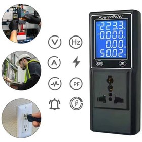 Resim Powermaster PM-26400 Volt Amper Watt HZ Güç Ölçer Dijital Ekranlı (Powermeter) 