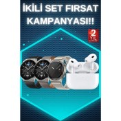 Resim Aynalı Bluetooth Kulaklık Yeni Nesil Akıllı Saat Titreşimli Nabız Ölçer Spor Modları 