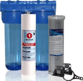 Resim Daire Bina Sayaç Girişi 10" İnc 2 Aşama Su Arıtma Cihazı ( Pas , Koku , Klor Önleyici Yumuşatma Sistemi ) 