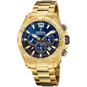 Resim Festına F20684/2 Tımeless Chronograph Erkek Kol Saati Altın 