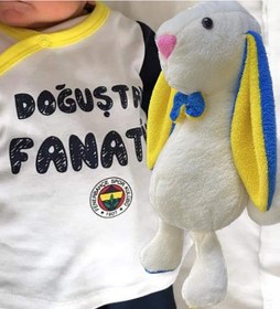 Resim Uyku Arkadaşım Uzun Kulak Bunny Peluş Tavşan 65 Cm Lacivert 