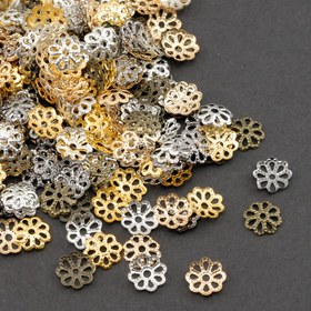 Resim 300/500/1000 adet 7mm Püskül Kapak Çiçek Yaprak Uçları DIY Boş Çiçek Metal Aralayıcı Boncuklar, Lotus Sonu Boncuk Kapakları için DIY Küpe Kolye Takı Bilezik Aksesuarları 