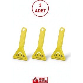 Resim Cam Kazıma Bıçağı 3 Lü Set Paslanmaz Çelik, Ergonomik Saplı, Güvenli Temizlik Aracı Diğer 
