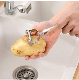 Resim Çok Amaçlı Jülyen Soyucu Meyve Sebze Soyacak Salatalık Kabak Havu 