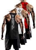 Resim Ghassy Co 3'lü Paket Erkek Dry Fit Y-back Gym Fitness Sporcu Atleti Gym-101 