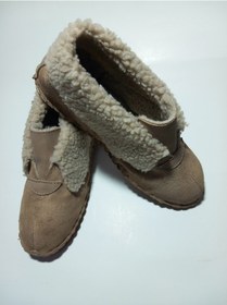 Resim Dışı Hakiki Deri İç Ve Dış Mekanlarda Kullanılan Panduf,bot. Krem 