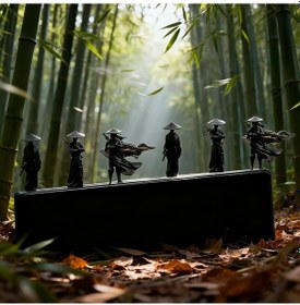 Resim Gaojunshop01 6 Adet Mini Çin Savaşçı Figürü Araç İçi Dekorasyon Ve Aksesuar 