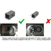 Resim 4x Kırmızı 15 LED 2 Inç Römork Kamyonu Hitch Tow Haul Alıcı Kapak Fren Işığı Pin 12V (Yurt Dışından) 