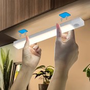 Resim İç Mekan LED Hareket Sensörlü Işık, USB Kablosuz Dolap Şamdanı Gece Lambası, Beyaz & Ilık Beyaz 2 Çeşit Ayarlanabilir Parlaklığa sahip Dolap Aydınlatması, 10cm/20cm/30cm/50cm Boyut - Type-C Şarj Edilebilir ışık, Delme Gerektirmeden Manyetik Bant Kurulumu, Merdivenler, Gardrop, Koridor, Mutfak için Uygun, Sağna Duvar Bandı ışığı İçin uygundur, mutfak aydınlatma, merdiven aydınlatma, çağdaş ışıklandırma, minimalist tasarım, enerji verimli ışık, dayanıklı plastik, 