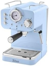 Resim ZLN2861 Espresso Kahve Makinesi Espresso-Cappiccino-Latte | 15 Bar Süt Köpürtücü | 1100W Retro Mavi 