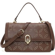 Resim Women's Taupe Long Strap Stone-Embellished Shoulder Bag Derimod