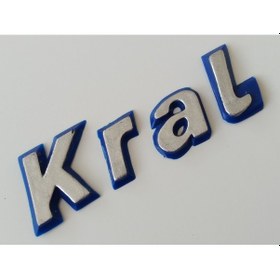 Resim Kral Yazısı Gri Plastik Kral Arması King 