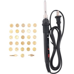 Resim Journeyman1 Ahşap Yakma Aleti Kalem Yakma Uçları Seti 26 Ingilizce Harf Oyma Pirografi Kalem Uçları Şablon Lehimleme Demiri Abd Fişi (Yurt Dışından) 