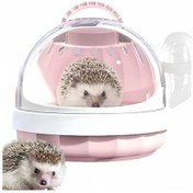 Resim Ruicoo Hamster Taşınabilir Tahta Kafes - Portatif Dışarı Çıkış Kafesi, Güvenli Ve Pratik, Pembe Rengi, 350g, 18.6x16cm Pembe 