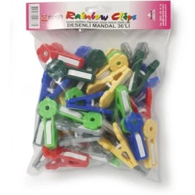 Resim Bora Plastik Plastik Mandal Desenli (36 adet) BO688 