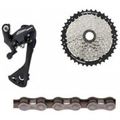 Resim Shimano Acera Rd M3020 8 Vites Arka Aktarıcı Cs Hg400 11 40t Cn Hg40 Zincir Ruble Seti Siyah 