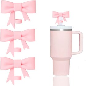 Resim Silikon Pipet Kapakları Fiyonklu, 3'lü - 30 & 40oz Bardaklar için Toz Geçirmez & Dökülmeye Karşı Koruyucu Kapaklar, Yeniden Kullanılabilir, 10mm Pipetlere Uyar, Halloween, Noel, Paskalya, Şükran Günü, Yeni Yıl için Mükemmel 