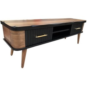 Resim Evimeaksesuar 150 Cm Kütük Tv Sehpası&Ünitesi Komple Ceviz Kaplamalı Mdf,Ahşap 