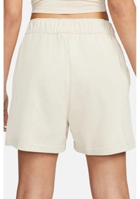 Resim Nike Sportswear Essential Loose Fit Jersey Shorts Bol Kesim Jarse Kumaş Kadın Şort Bej 