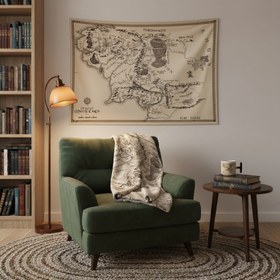 Resim Yüzüklerin Efendisi Orta Dünya Bundle | Duvar Örtüsü | Polar | Bardak - 60 cm x 90 cm 