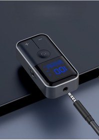 Resim 2 İn 1 Bluetooth Adaptör Alıcı Verici Bluetooth 5.4 Receiver Tf Kart Girişli Aux Wireless Araç Kiti 