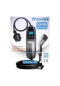 Resim Khons Tek Faz 16A 3.6 KW Taşınabilir Elektrikli Araç Şarj İstasyonu 